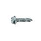Self-tapping screw UNI 6950 flanged hexagon head white zinc plated steel 4,2x13