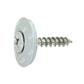 VVX9002-Stainless steel PZ screw w/washer d20+EPDM (in 1 pc). Head painted RAL9002 4,5x35xR20
