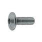 Hex socket flange button head screw ISO7380-2 10.9 - dehydrogenated white zinc plated steel M6x14