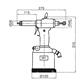 RIV991-Esagonatrice oleop. in cassetta senza kit corsa 10mm kit da ord.a parte esagono d.7/9/11 RIV991