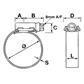 JCS-HITORQUE 90 316-Stainless ST hose clips L.13mm 70-90