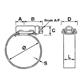 JCS-HITORQUE 260 304-Stainless ST hose clips L.13mm 230-260