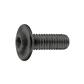Hex socket flange button head screw ISO7380-2 10.9 - black zinc plated steel M10x16
